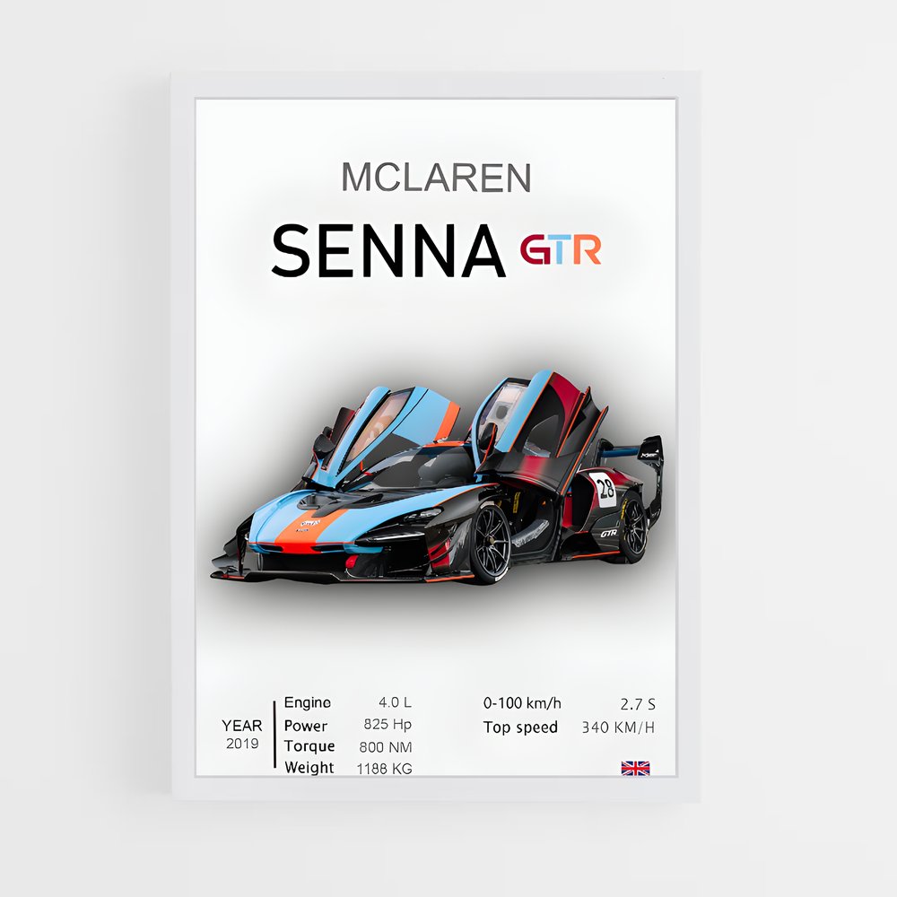 Poster Senna GTR spectaculaire – affiche Mclaren (vue 3)